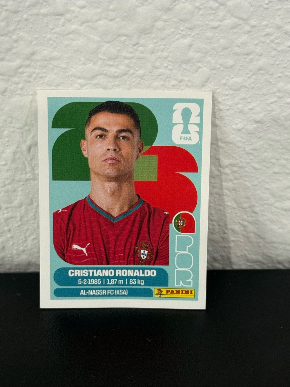 New Fifa Crisitiano Ronaldo Collectible Trading Card Panini white border